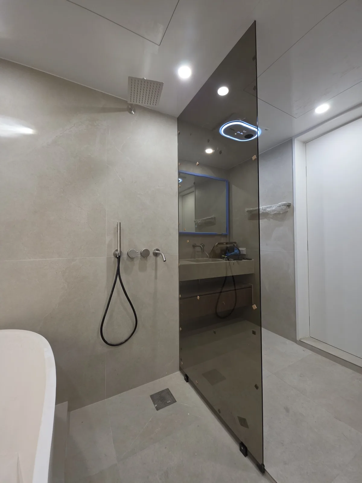 브론즈 강화유리 칸막이 설치 시공 전 서울 강남구