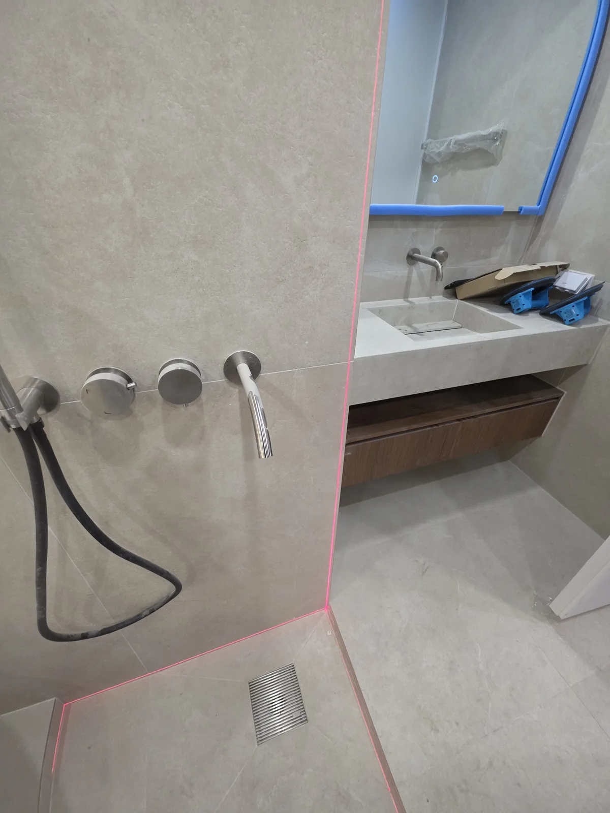 강화유리 샤워부스 설치 시공 시공 후 서울 송파구